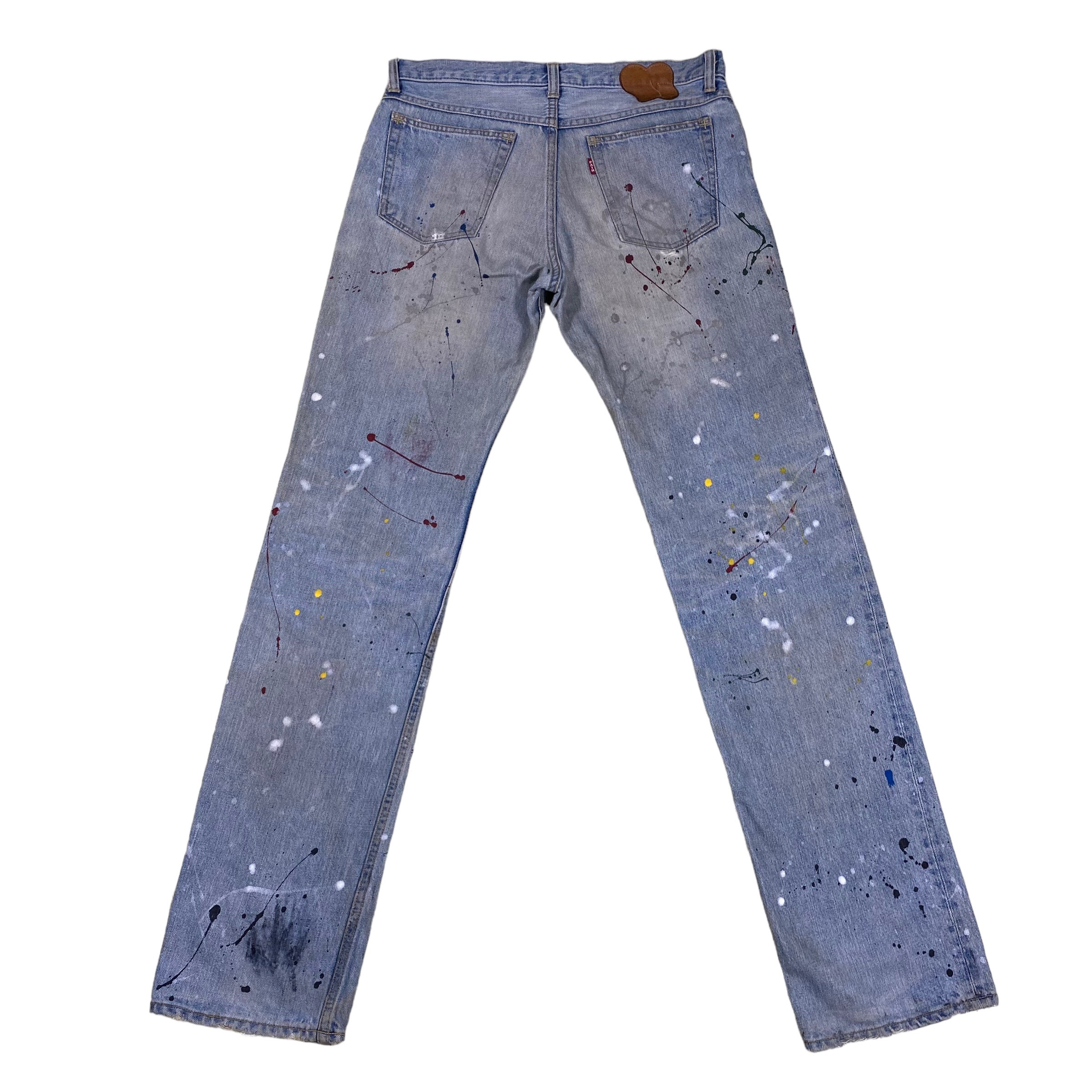 SS06 Number Nine Painted D-ring Crying Heart Pain Denim SS06 Number Nine Painted D-ring Crying Heart Pain Denim