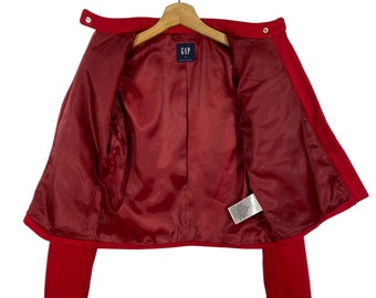 Vintage Gap Wool Zipper Jacket XS Size Red Colour - Etsy Canada