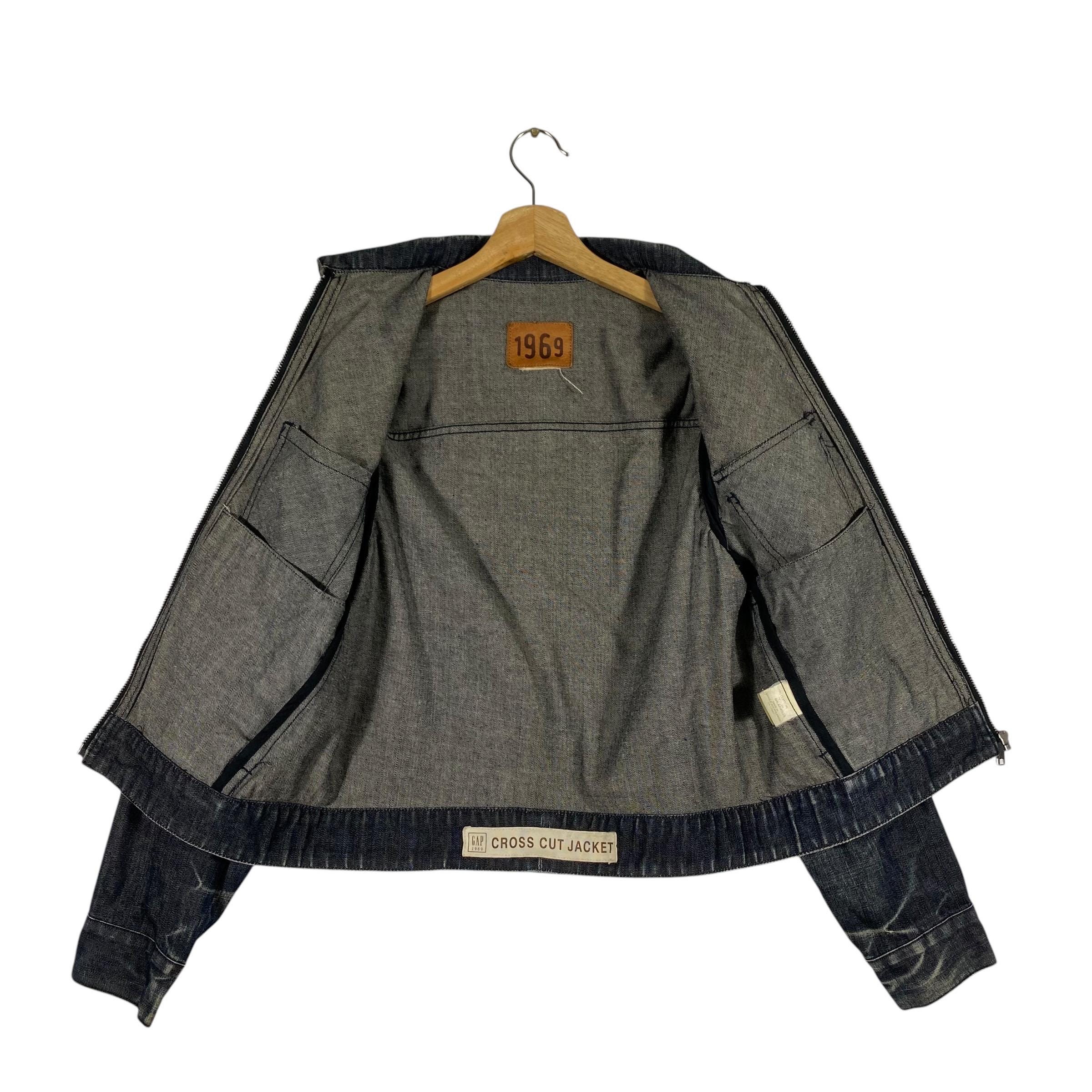 Vintage Gap Cross Cut Zipper Jacket S Size Blue Black Colour - Etsy