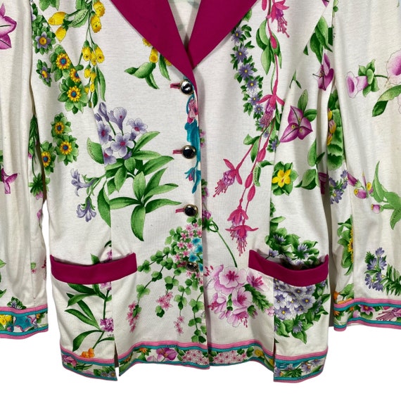 LEONARD fashion wool Floral tops 0347602 Light blue 44