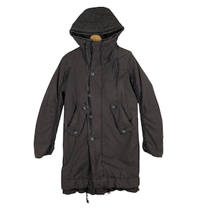 Kamishima Chinami Yellow Hoodie Button/Zipper Jacket Size 38 Dark Brown Colour