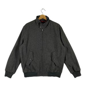 Vintage Chester Bro&#39;s Harrington Jacke L Größe Grau Farbe Farbe