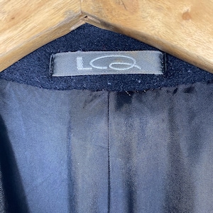 Giacca vintage Yohji Yamamoto LQ doppiopetto in lana, taglia L (corrisponde a una M), colore nero. immagine 7