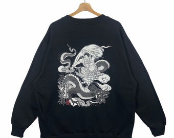 Vintage Dog Town Black Dragon Sweatshirt Size XL Color Black