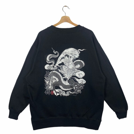 Vintage Dog Town Black Dragon Sweatshirt Size XL Color Black
