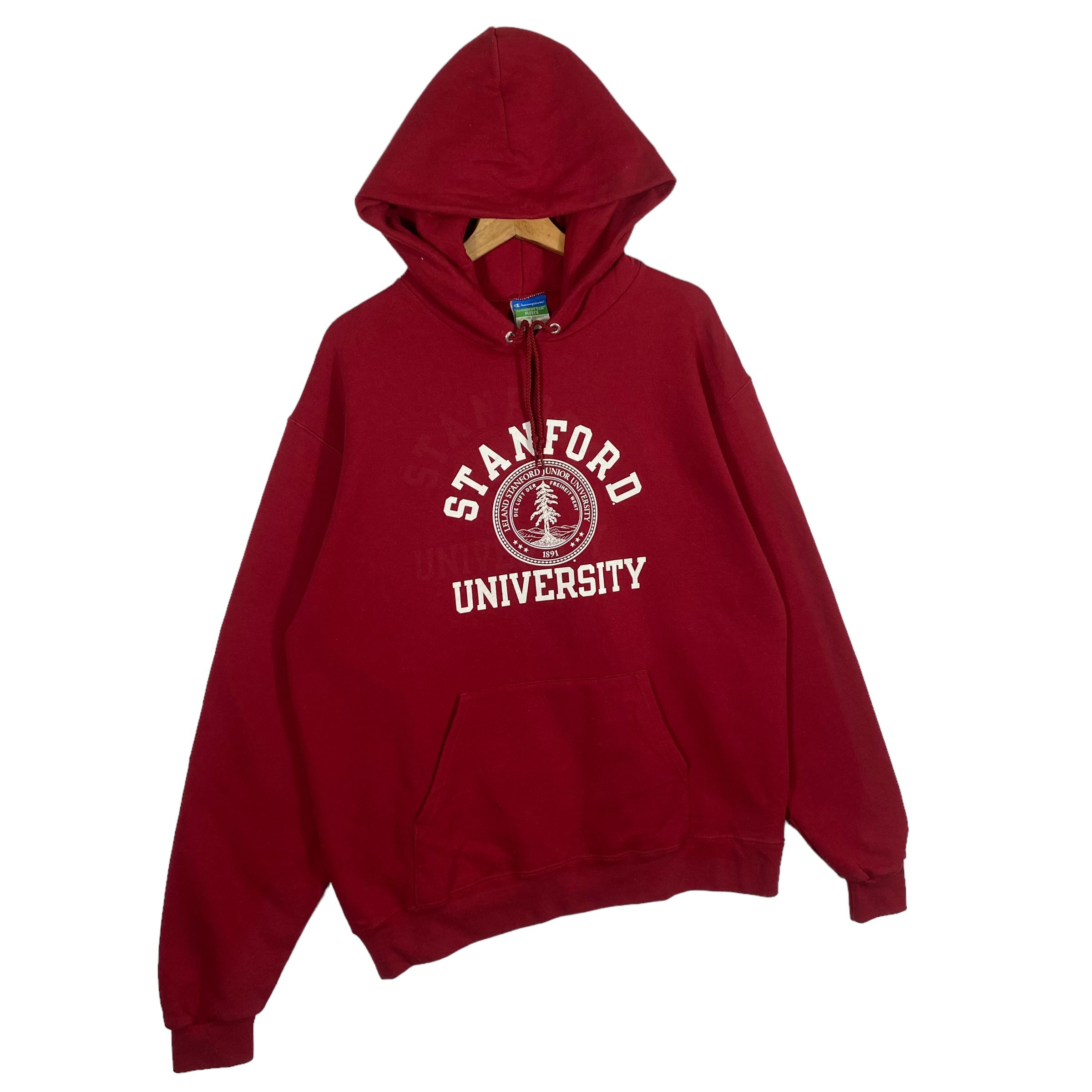 Vintage University of Stanford Hoodie Sweatshirt L Size Red Colour Etsy UK