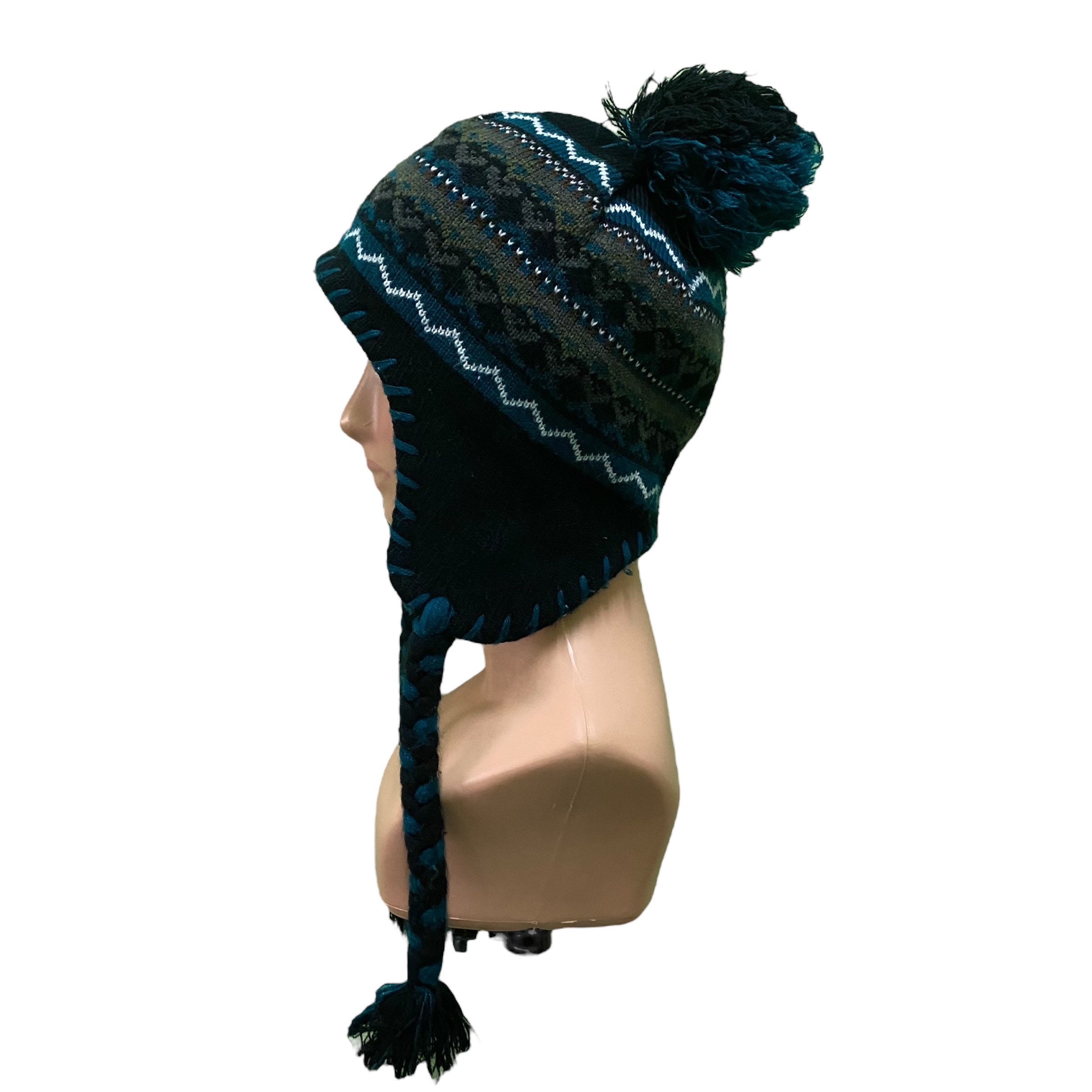 Vintage Japanese Brand Native Earflap Beanie Hat Green Colour - Etsy