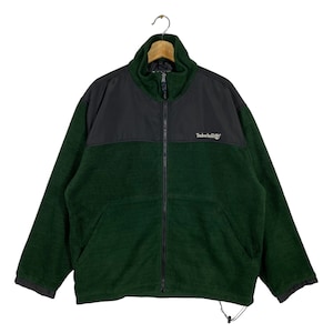 Vintage Timberland Fleece Jacket Zipper L Size Green Colour