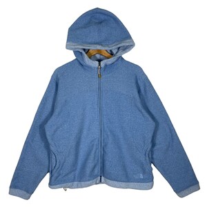 Vintage The North Face Fleece Zipper Jacket L Size Blue Colour
