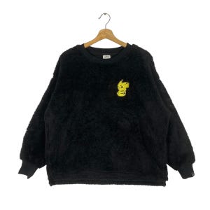 Felpa in pile anime del marchio giapponese X taglia S ma adatta alla taglia L colore nero