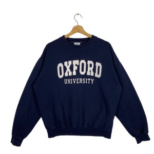 Vintage 90s Oxford University L Size Navyblue Colour