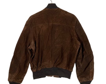 Vintage 80s Schott Leather Suede Zipper Jacket Size 40 (M Vintage 80s Schott Leather Suede Zipper Jacket Size 40 (M