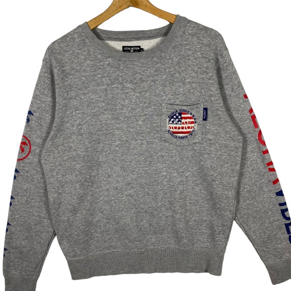 Vintage Local Motion Sweatshirt M Size Grey Colour - image 4