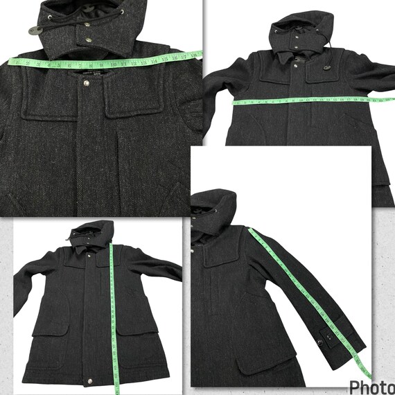 Vintage Cabane De Zucca Issey Miyake Wool Hoodie Jacket - Dark Vintage Cabane De Zucca Issey Miyake Wool Hoodie Jacket - Dark