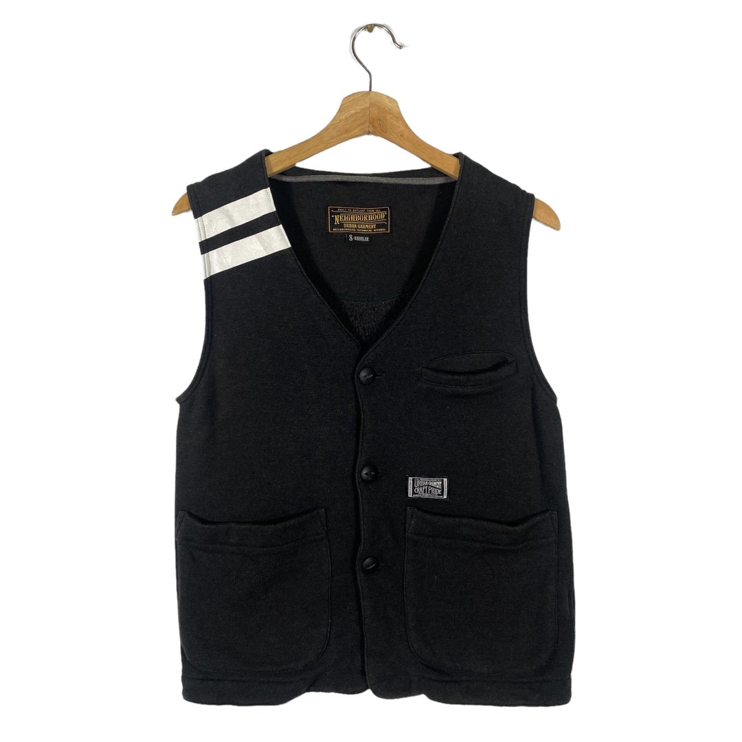 Vintage Neighborhood Vest S Size Black Colour - Etsy