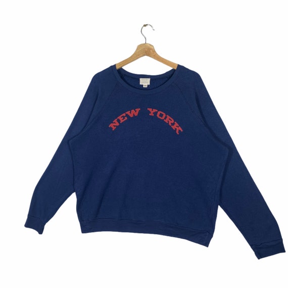 Vintage 90s New York Sweatshirt XL Size Navyblue … - image 3