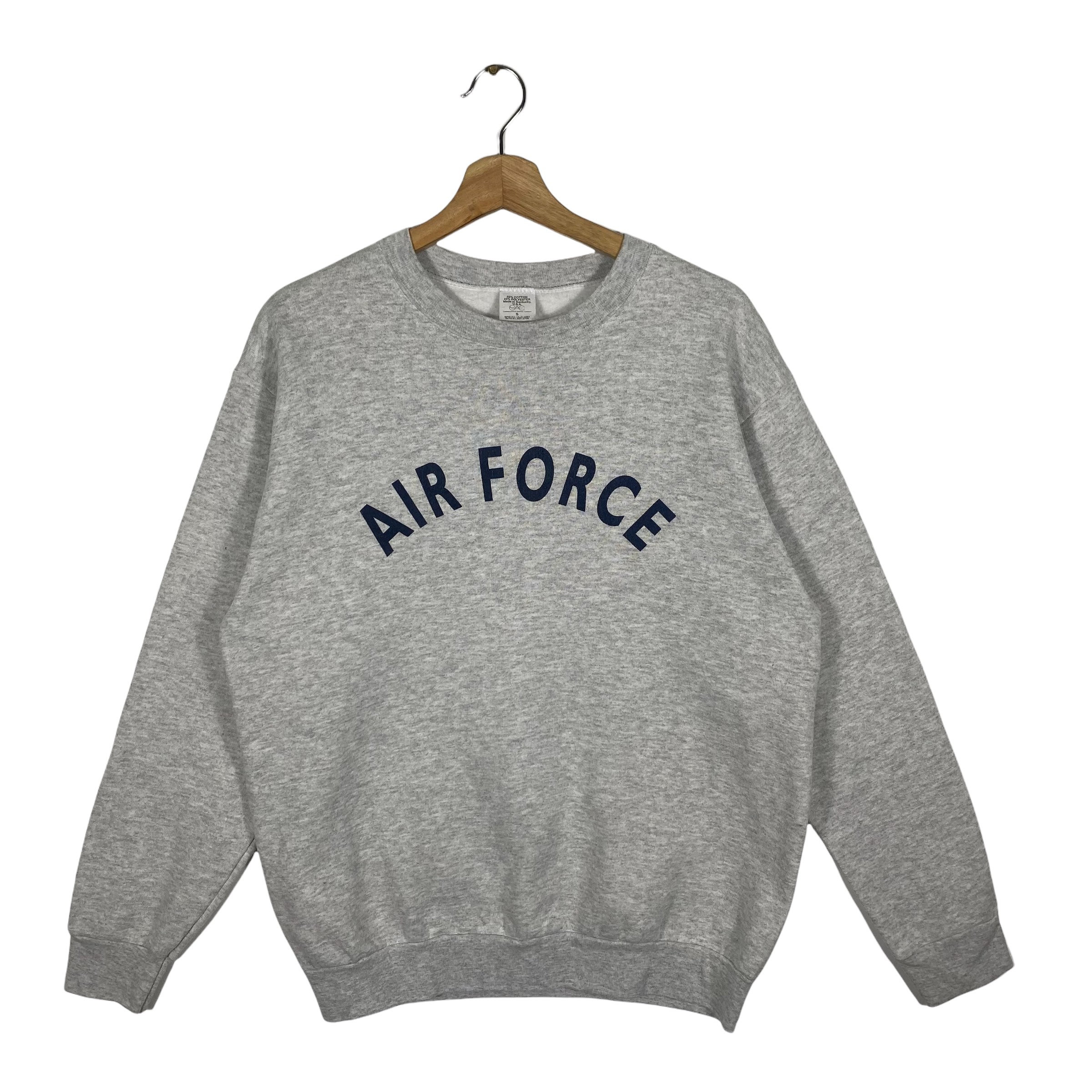Vintage 90s Air Force Sweatshirt S Size but Fit to M Size Grey Colour Etsy UK