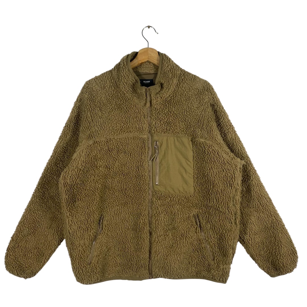Vintage Beams Heart Fleece Zipper Jacket L Size Brown Colour - Etsy