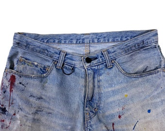 パンツ number nine heart pain design denim SS06 Number Nine Painted D-ring Crying Heart Pain Denim