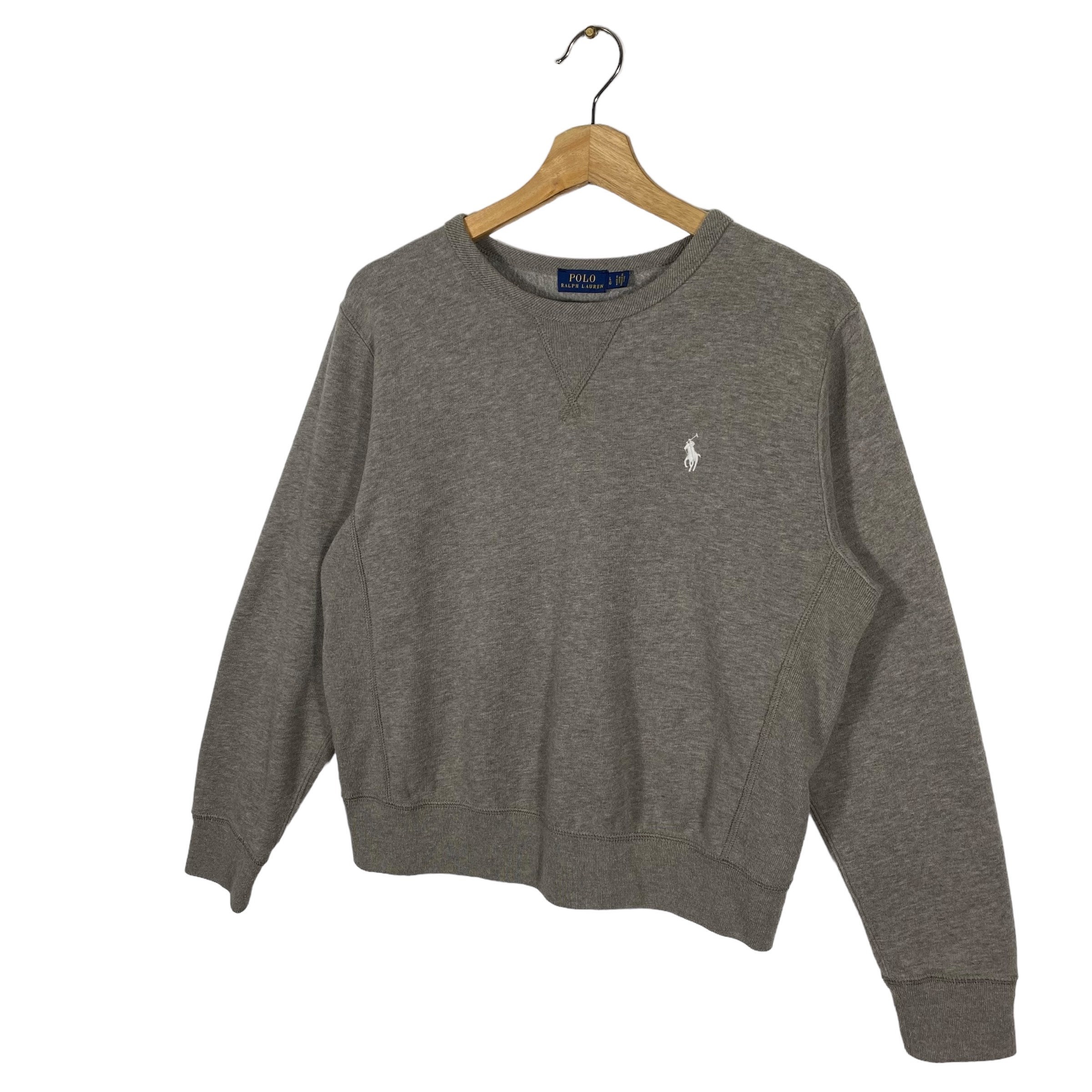 Vintage Polo Ralph Lauren Sweatshirt L Size Women Grey Colour - Etsy