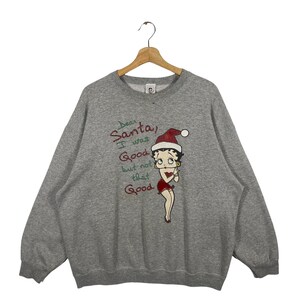 Felpa vintage Betty Boop Satan taglia L colore grigio