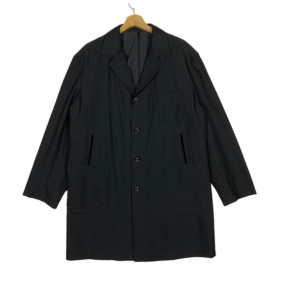 Vintage Y's for Men Long Coat Size 2 (M) Black Colour - Etsy Vintage Y's for Men Long Coat Size 2 (M) Black Colour - Etsy