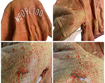 Vintage Neo Blood Tokyo Leather Jacket Button/zipper F Size