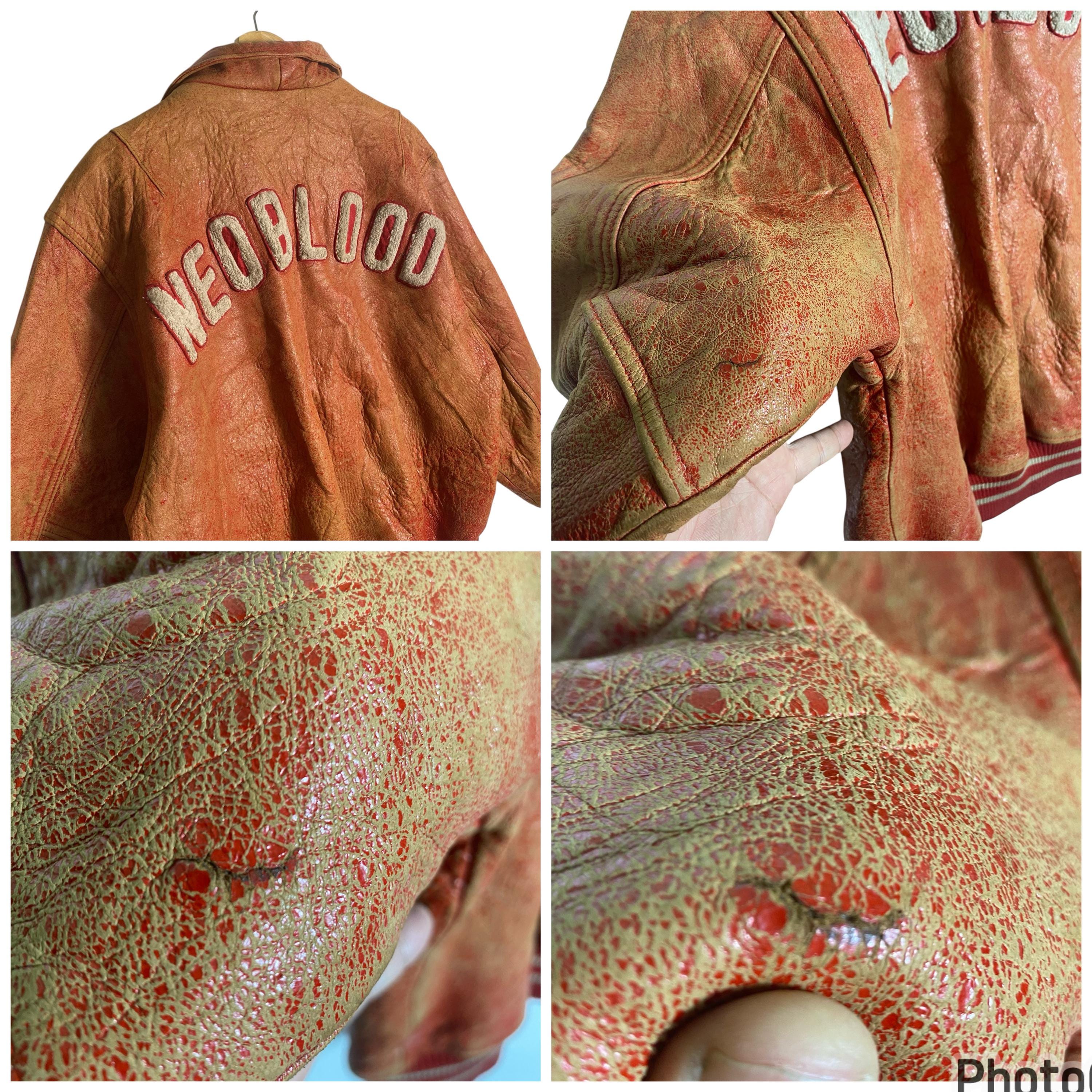 Vintage Neo Blood Tokyo Leather Jacket Button/zipper F Size