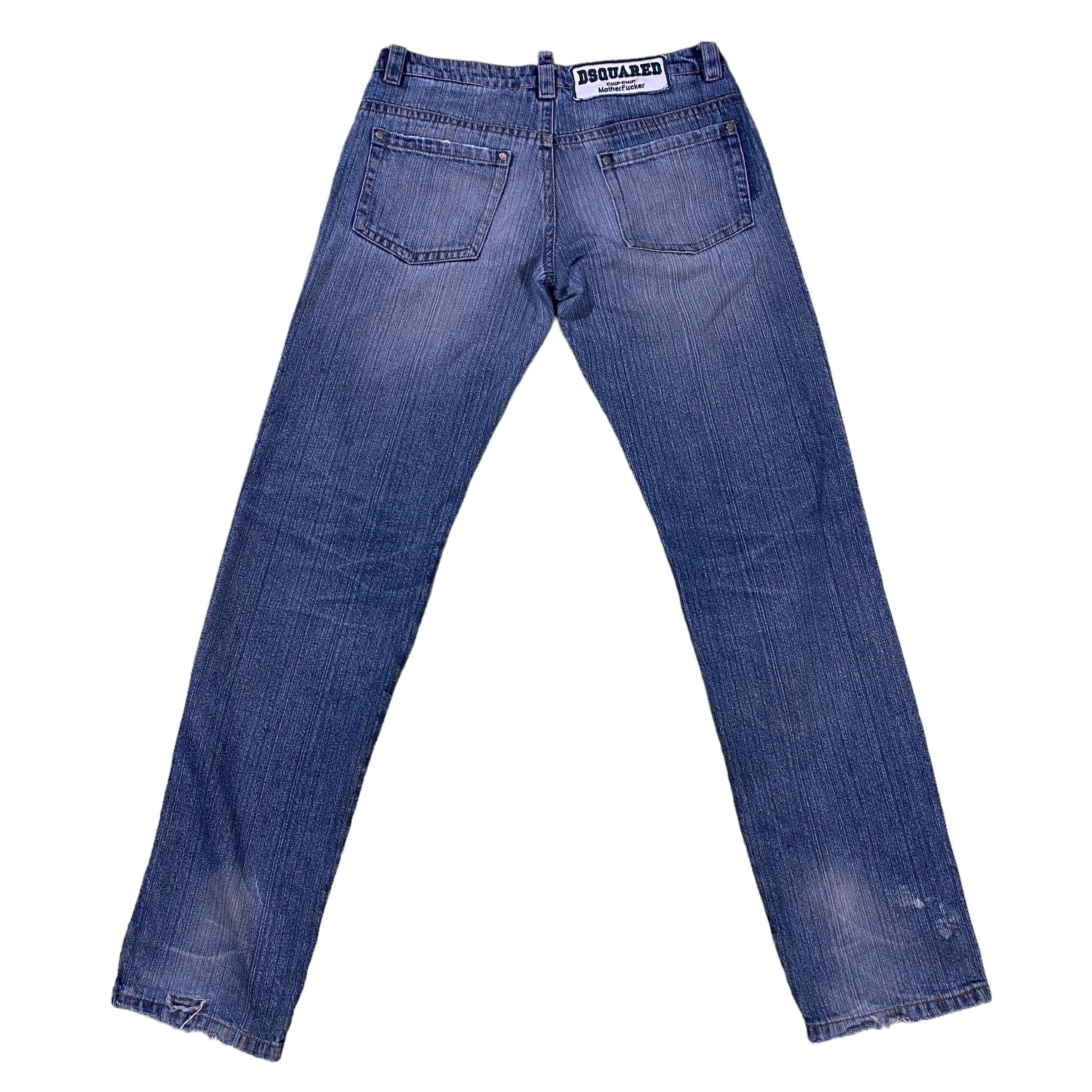 Dsquared2 Vintage Y2K Chip Chip Mothertucker Jeans Distressed - Etsy