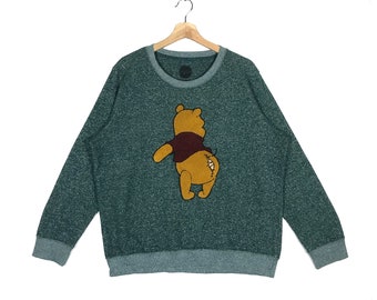 Vintage Pooh Sweatshirt L Siaz Green Colour