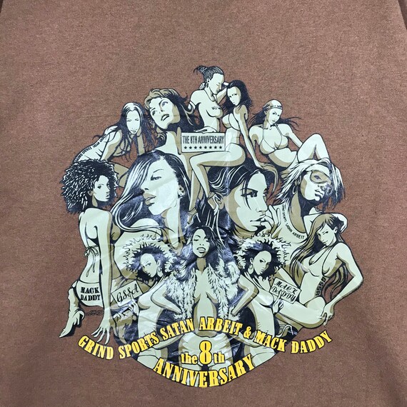 Vintage Satan Arbeit & Mack Dady Sweatshirt L Size Brown Colour View 3