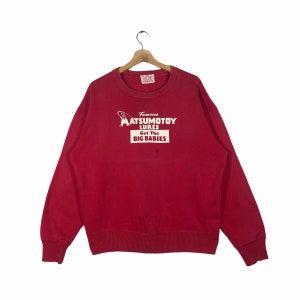 Vintage Evisu Matsumotoy Sweatshirt L Size Red Colour