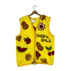 Disney Chip N Dale Fleece Vest Rozmiar M Kolor żółty