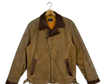 VTG Rare SCHOTT 740N Pea Jacket Peacoat Cream Made in Usa Size 34