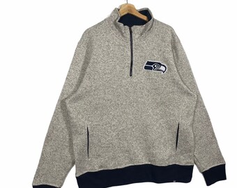 ヴィンテージ シアトル シーホークス スウェットシャツ ハーフジップ
