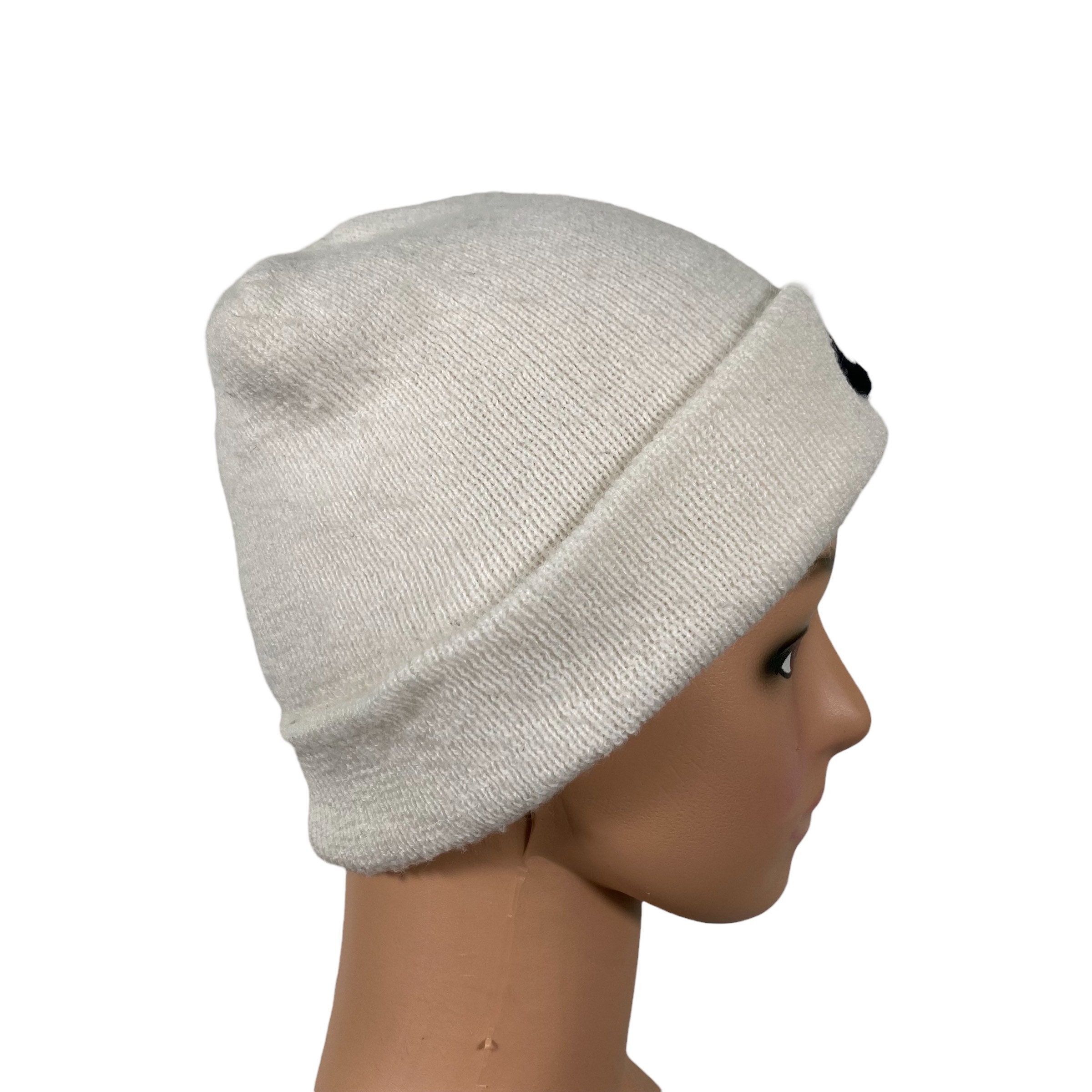 Vintage 90s Nike Swoosh Embroidery Beanie Unisex White