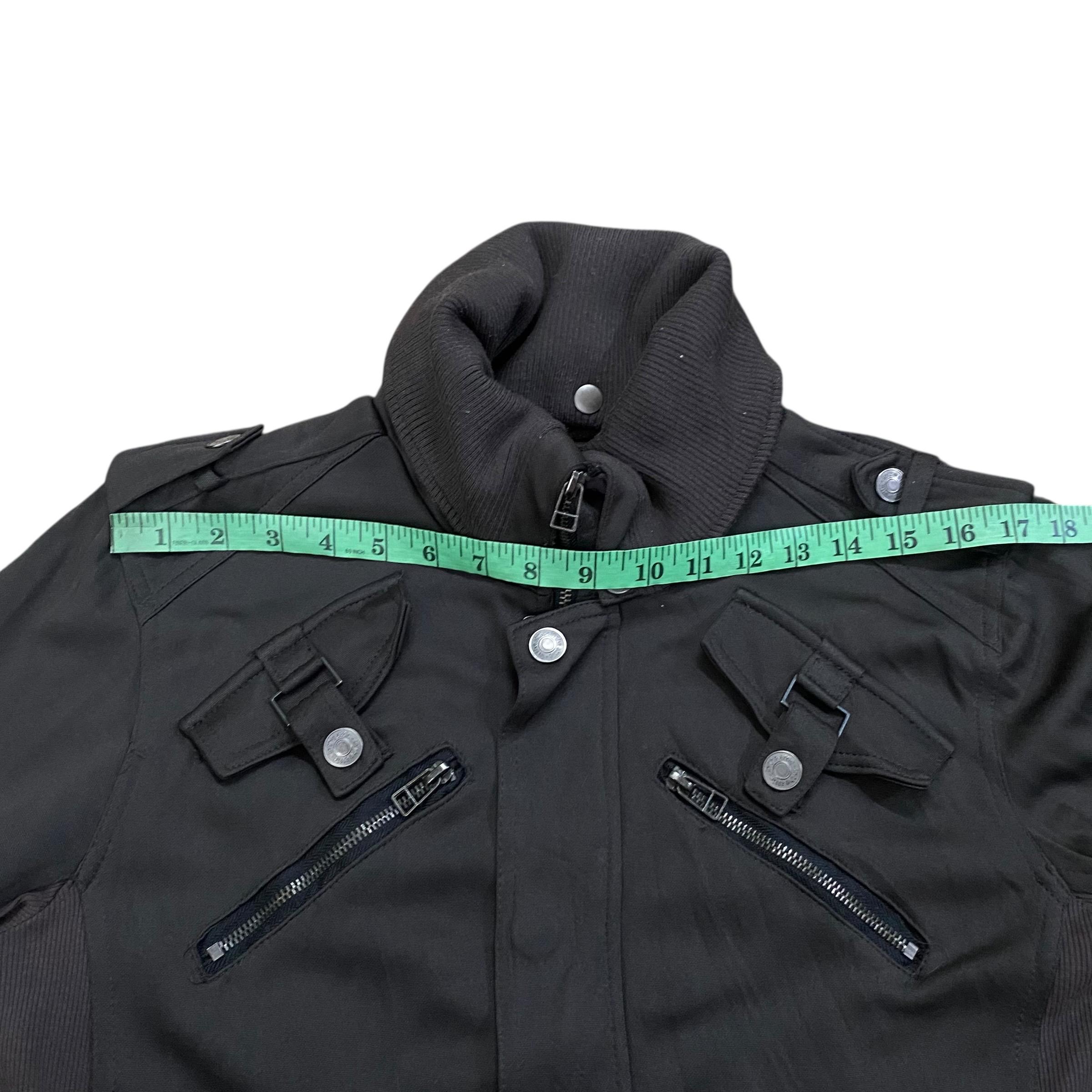 In the Attic Distressed Style Punk Zipper/button Jacket L Size 