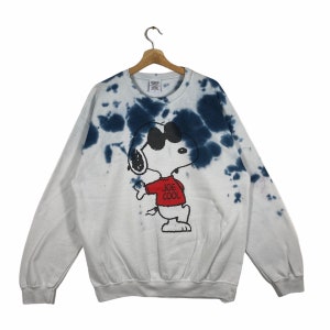 Felpa tie-dye vintage dei Peanuts taglia L