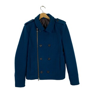 Vintage Abahouse Peacoat Wool Jacket M Size Green Colour