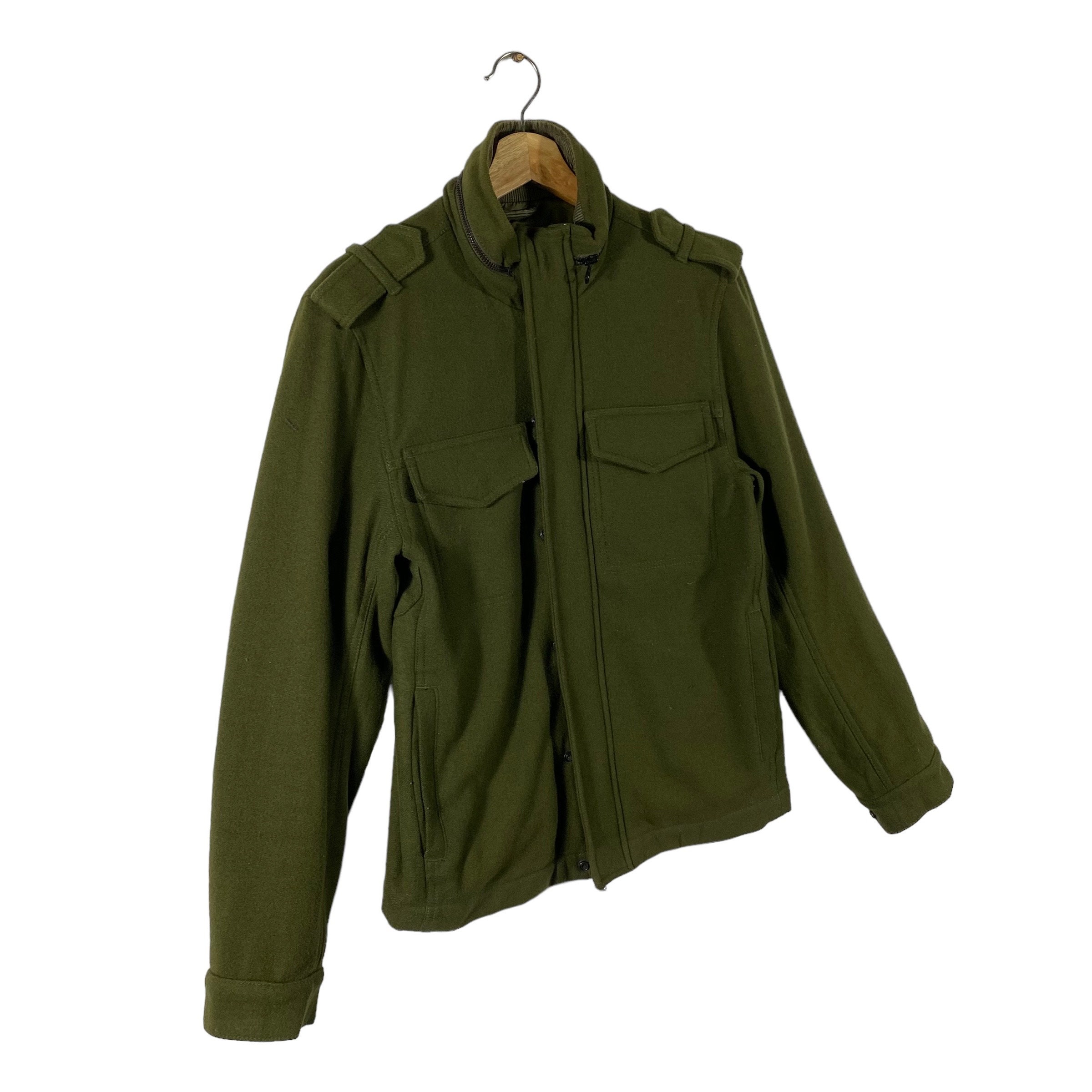 Vintage Gap Wool Zipper/button Jacket S Size Olive Colour - Etsy