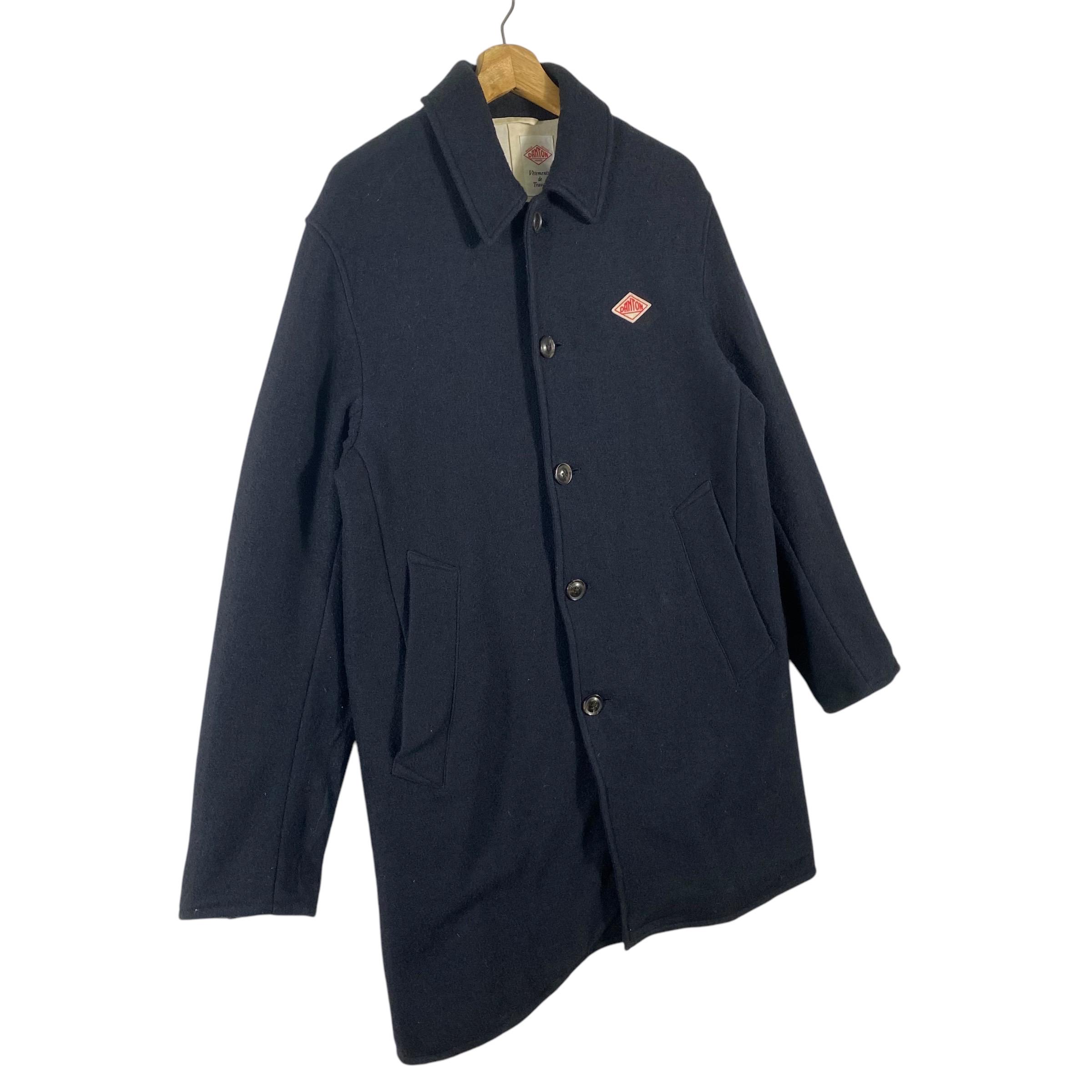 DANTON wool coat jacket 胡桃ボタン size 42 Vintage Danton Wool Button Jacket Size 38 (M) Navyblue Colour - Etsy
