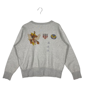Vintage Buzz Rickson 23 Fighter Group Military Sweatshirt M Size Grey Colour