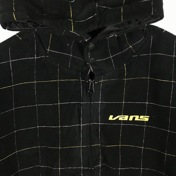 Vintage Vans Fleece Zipper Jacket Hoodie L Size B… - image 3