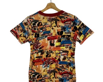 Vintage 90s Hysteric Glamour Full Print Sexy Tee - Etsy