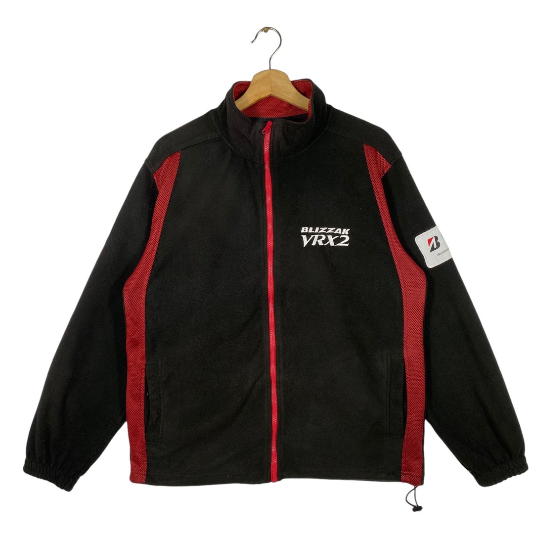 Vintage Blizzak Vrx2 Fleece Zipper Jacket M Size Black/red Colour