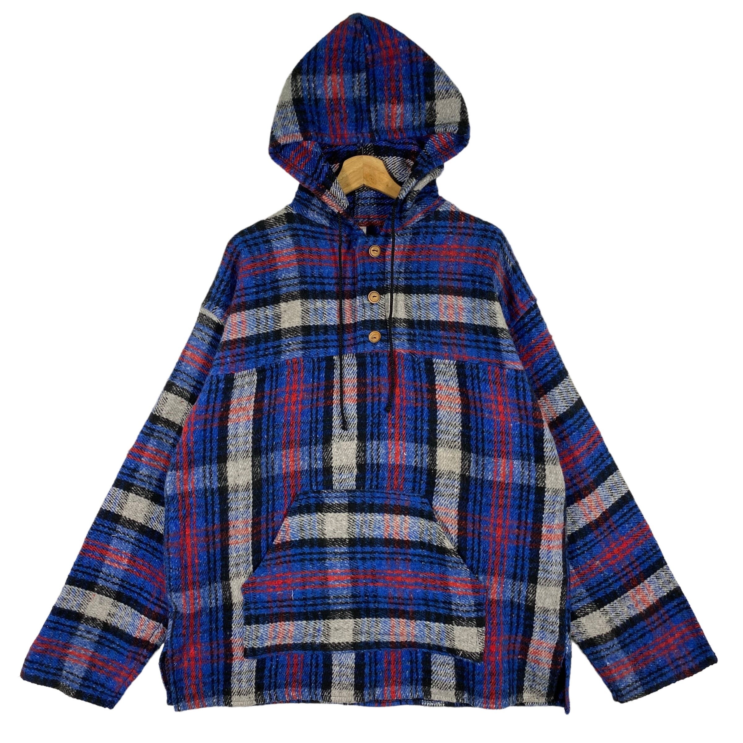 Plaid Baja Hoodie - Etsy Plaid Baja Hoodie - Etsy