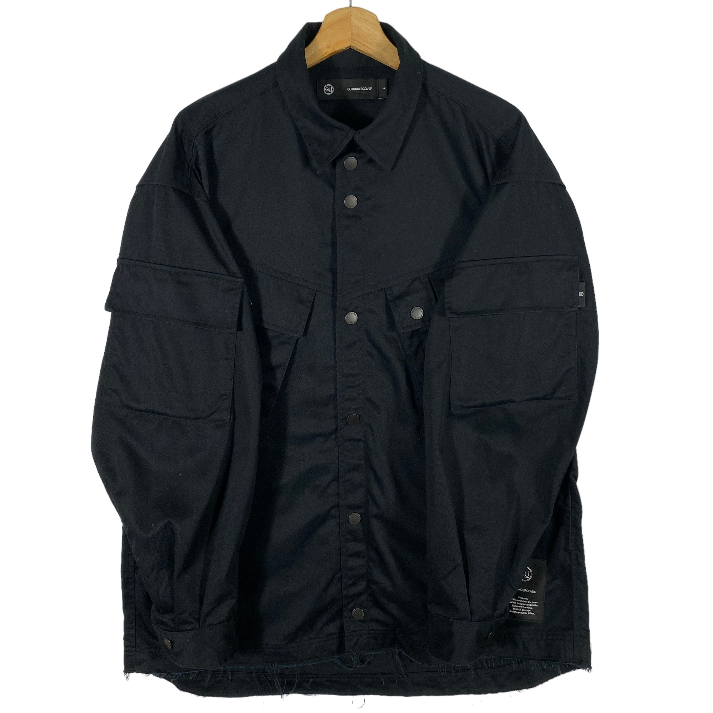 Vintage Japanese Brand X Undercover Military Snap Button Light