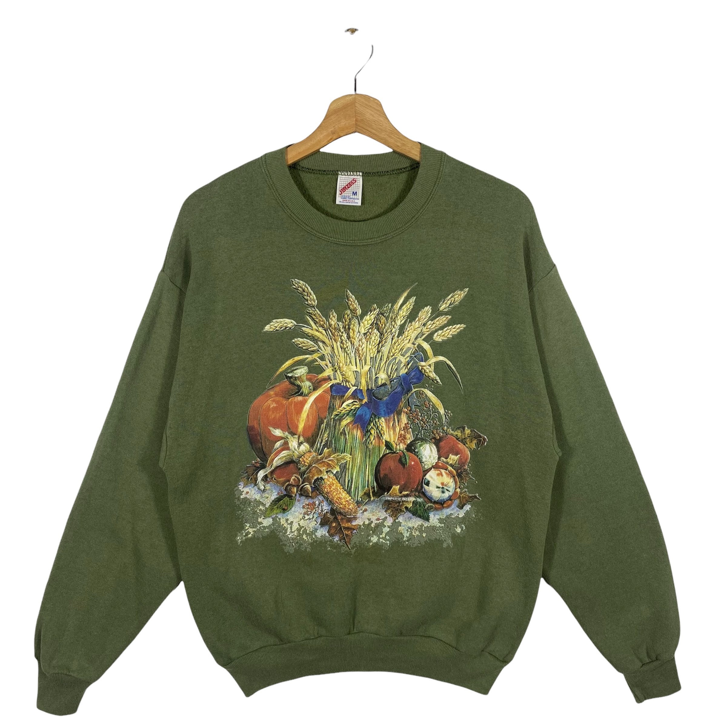 Vintage 90s Impulse Wear Inc Sweatshirt M Size Green Colour Vintage 90s Impulse Wear Inc Sweatshirt M Size Green Colour