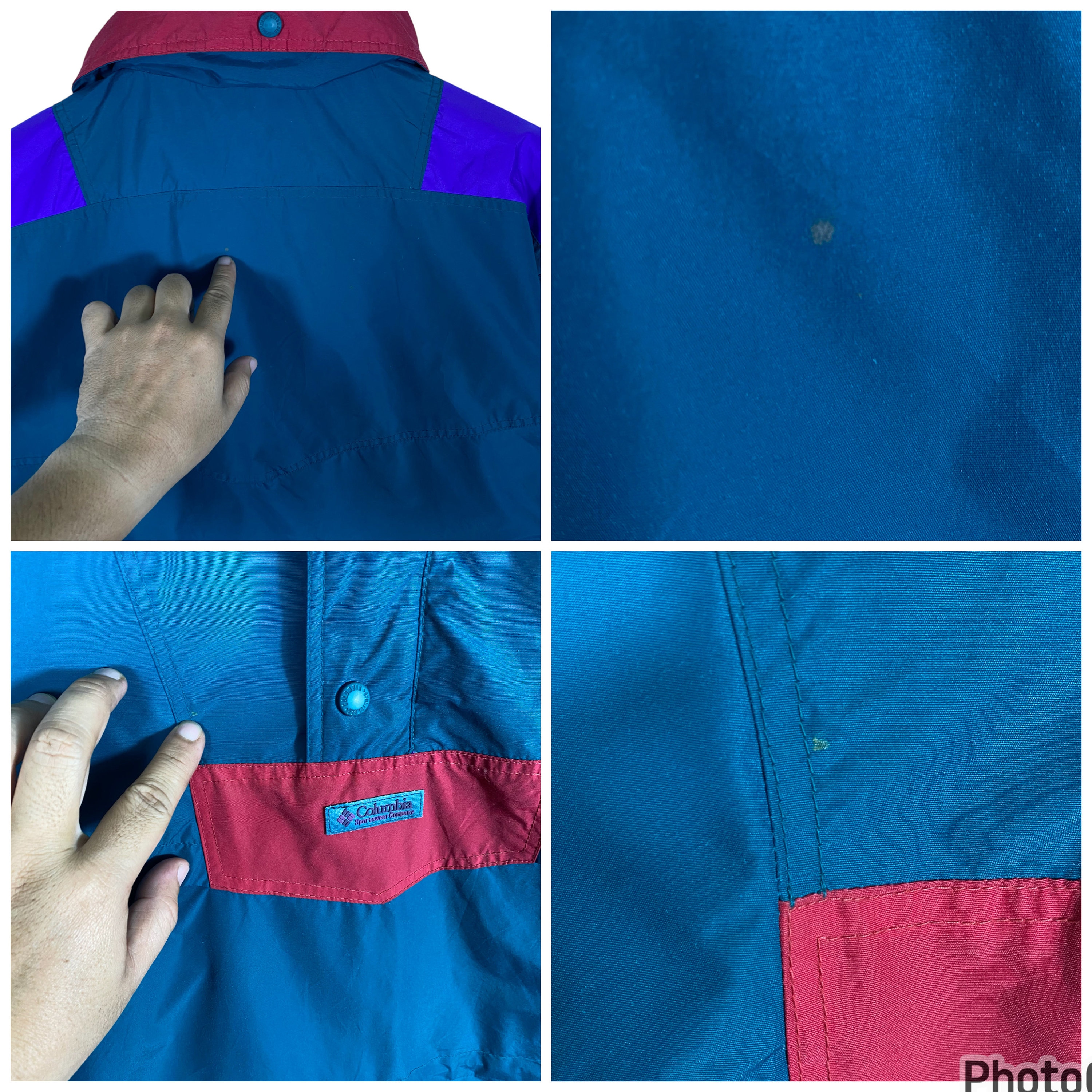 Vintage 90s Columbia Sportswear Windbreaker Half Zip Jacket (S/M