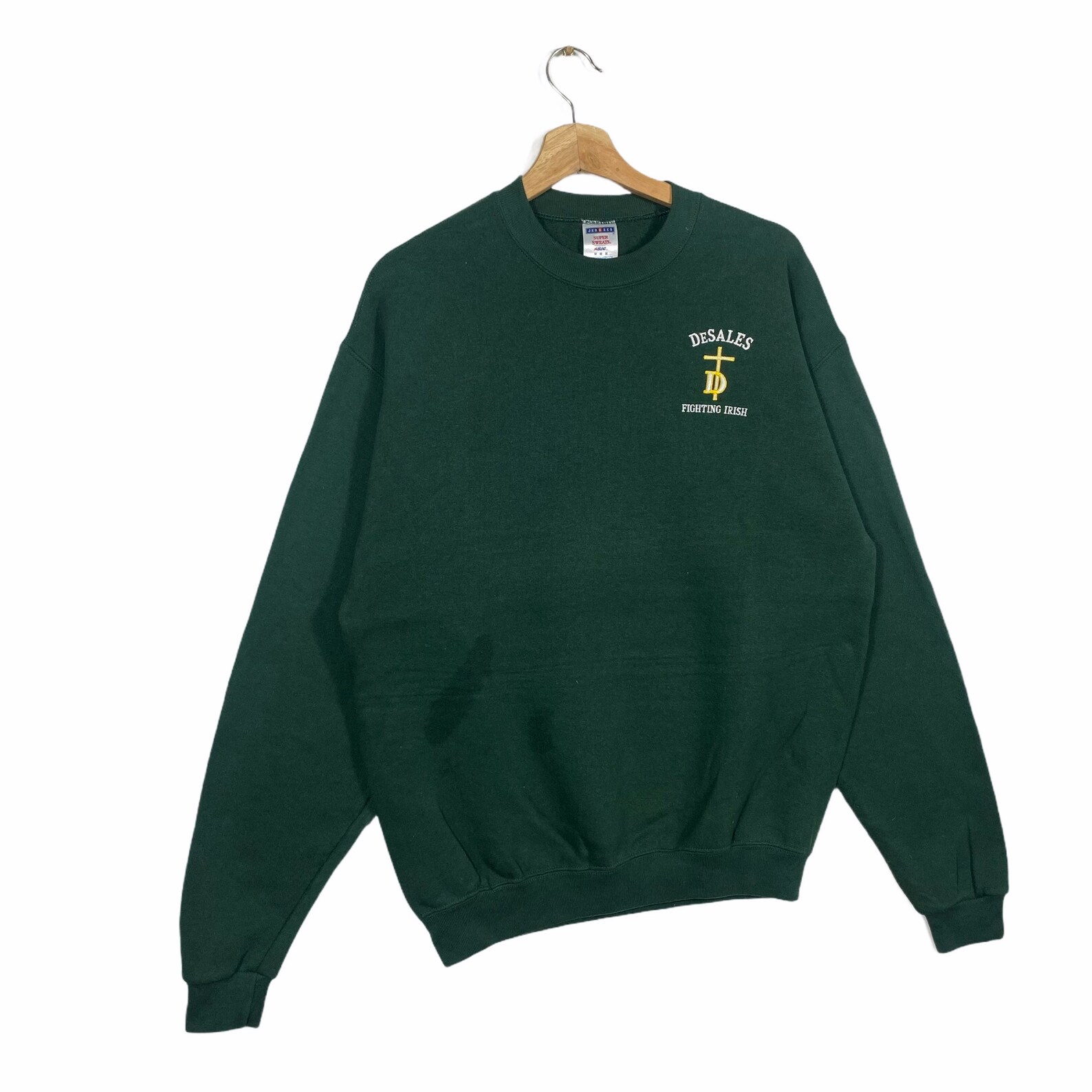 Vintage Desales Fighting Irish Sweatshirt M Size Green Color - Etsy